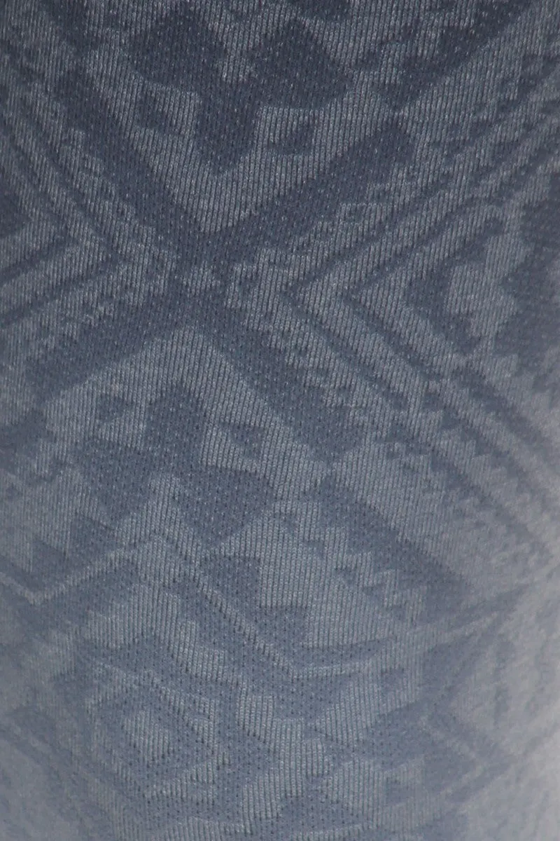 Tribal Ombre Print Cropped Leggings