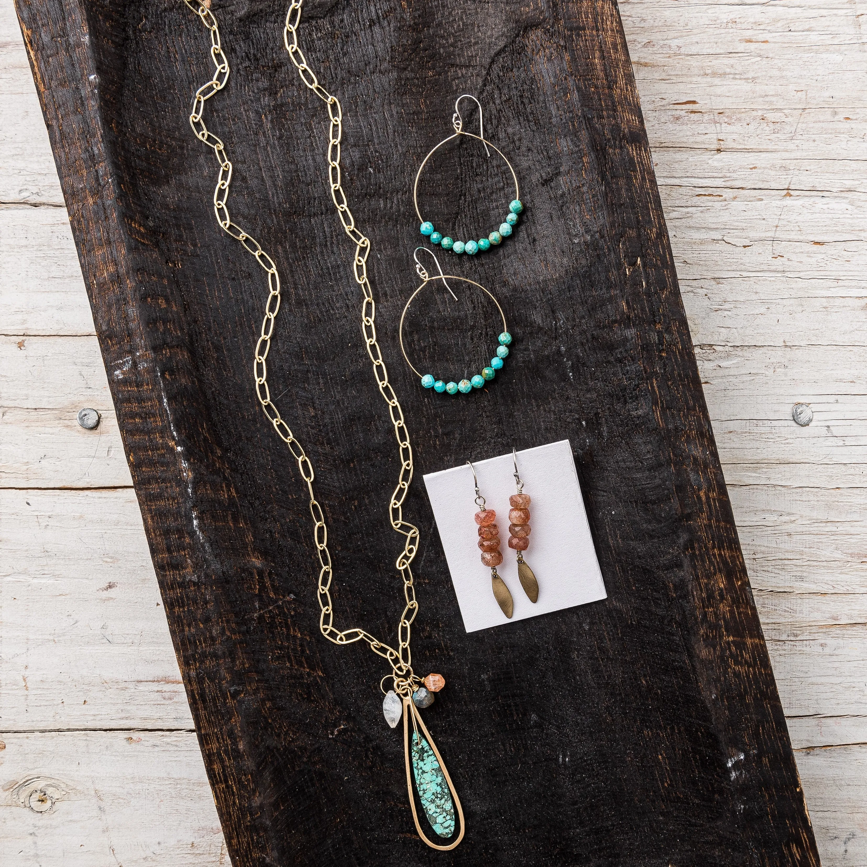 Turquoise Hoop Earrings