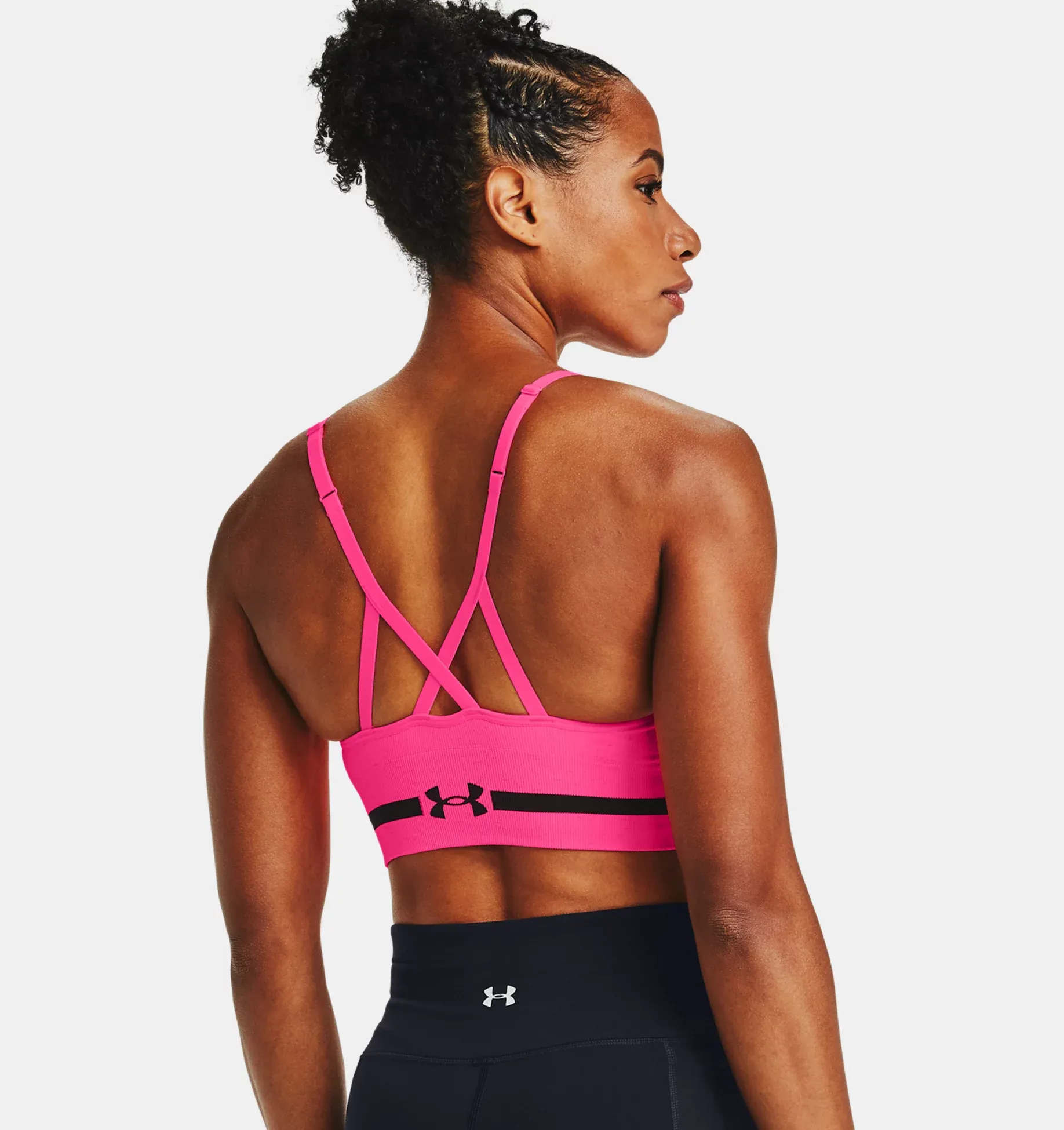 Under Armour Women's UA Seamless Low Long Heather Sports Bra