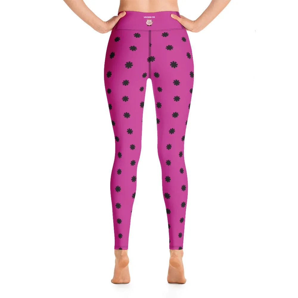 Unicorn Pig Purple Yoga Leggings