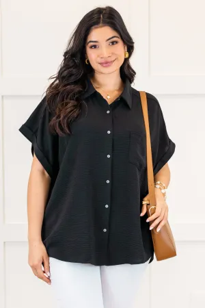 Up In The Air Top, Black