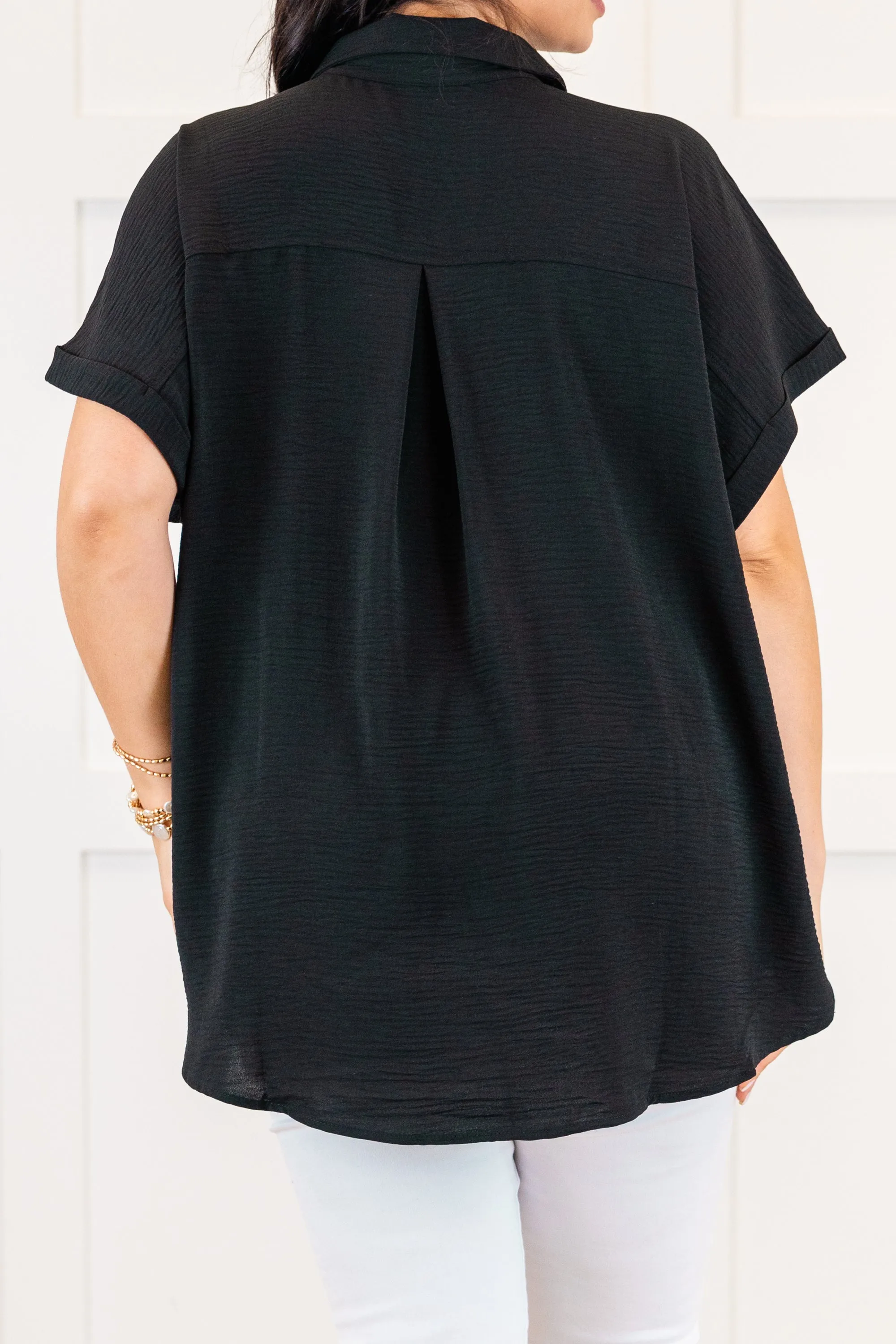 Up In The Air Top, Black