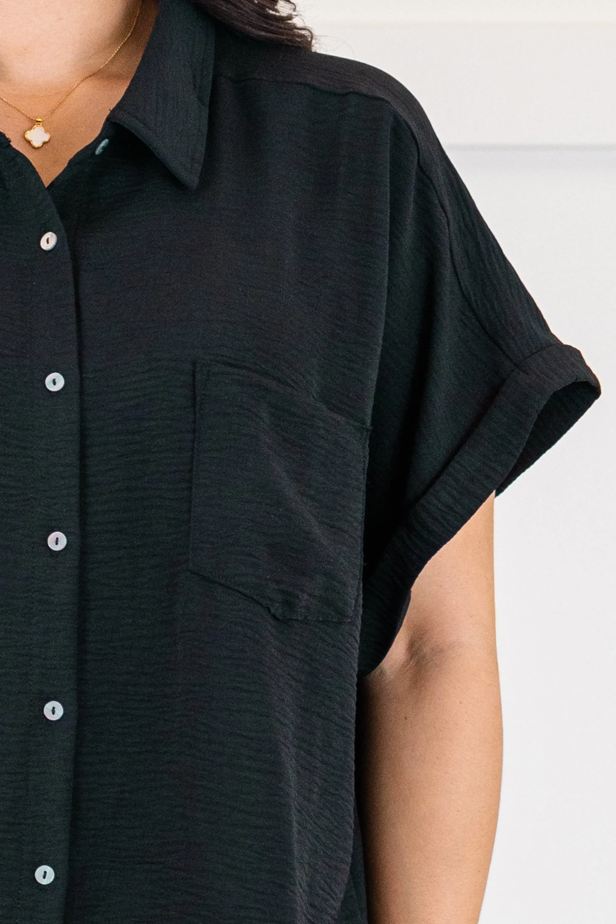 Up In The Air Top, Black