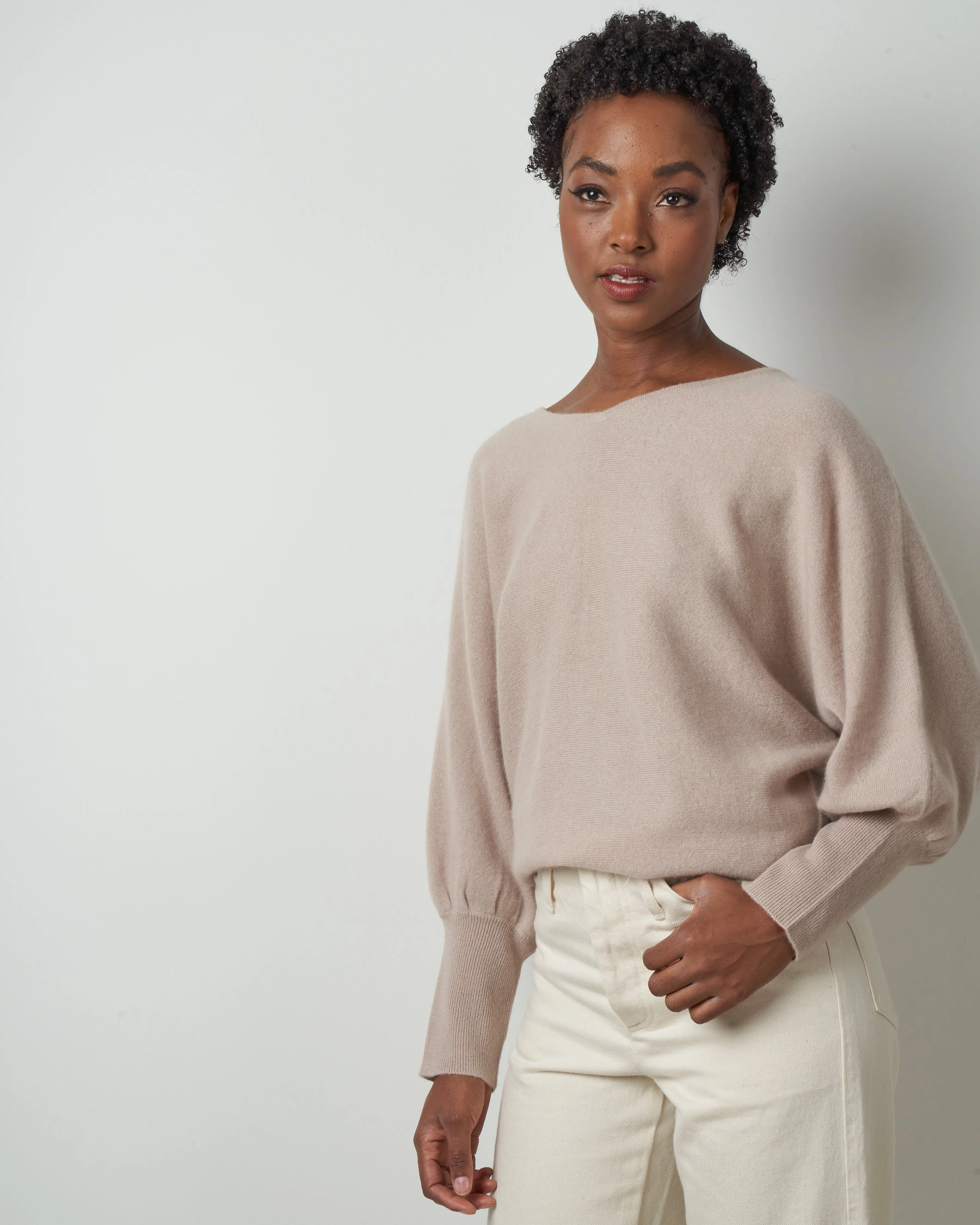 v-neck dolman - dust