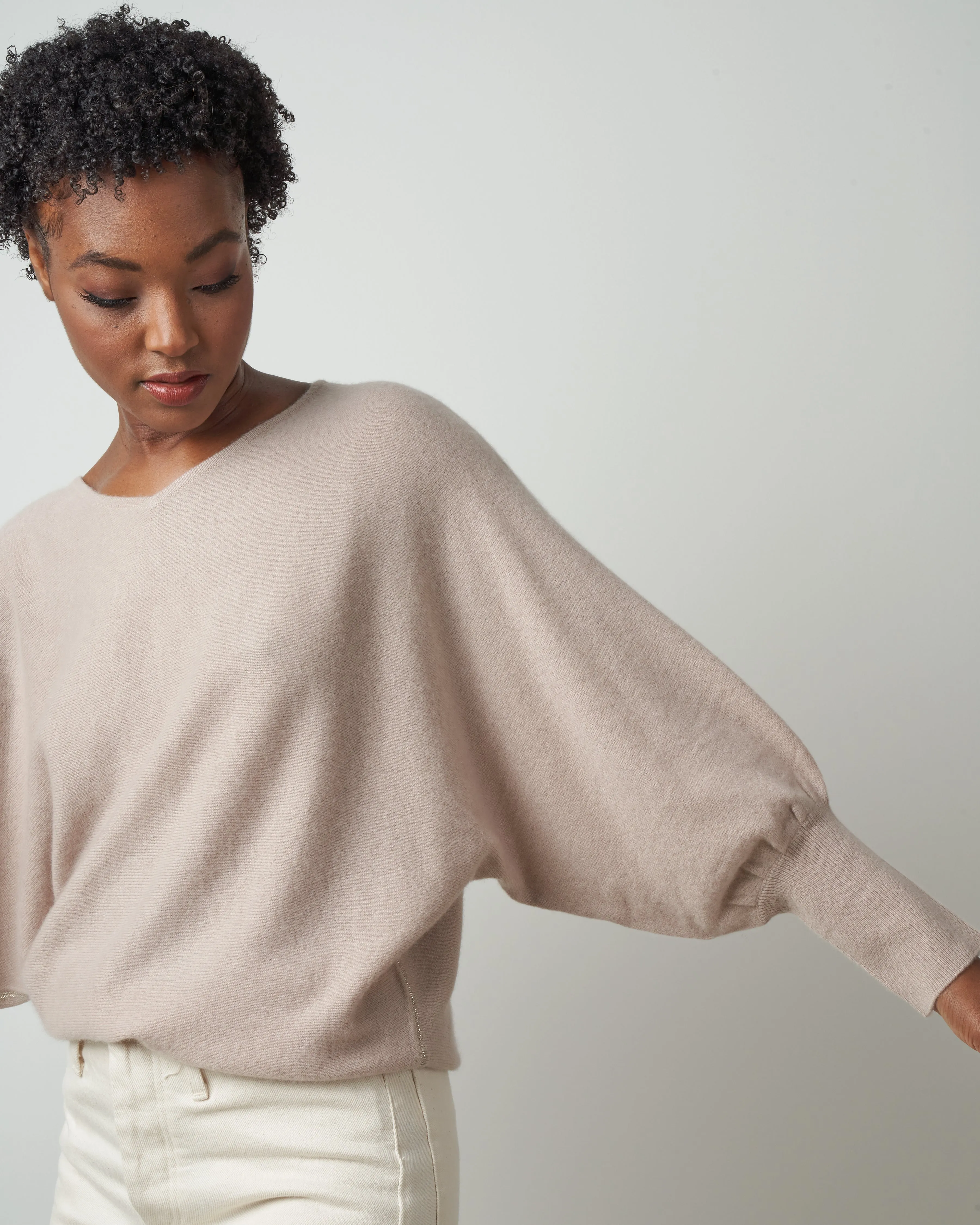 v-neck dolman - dust