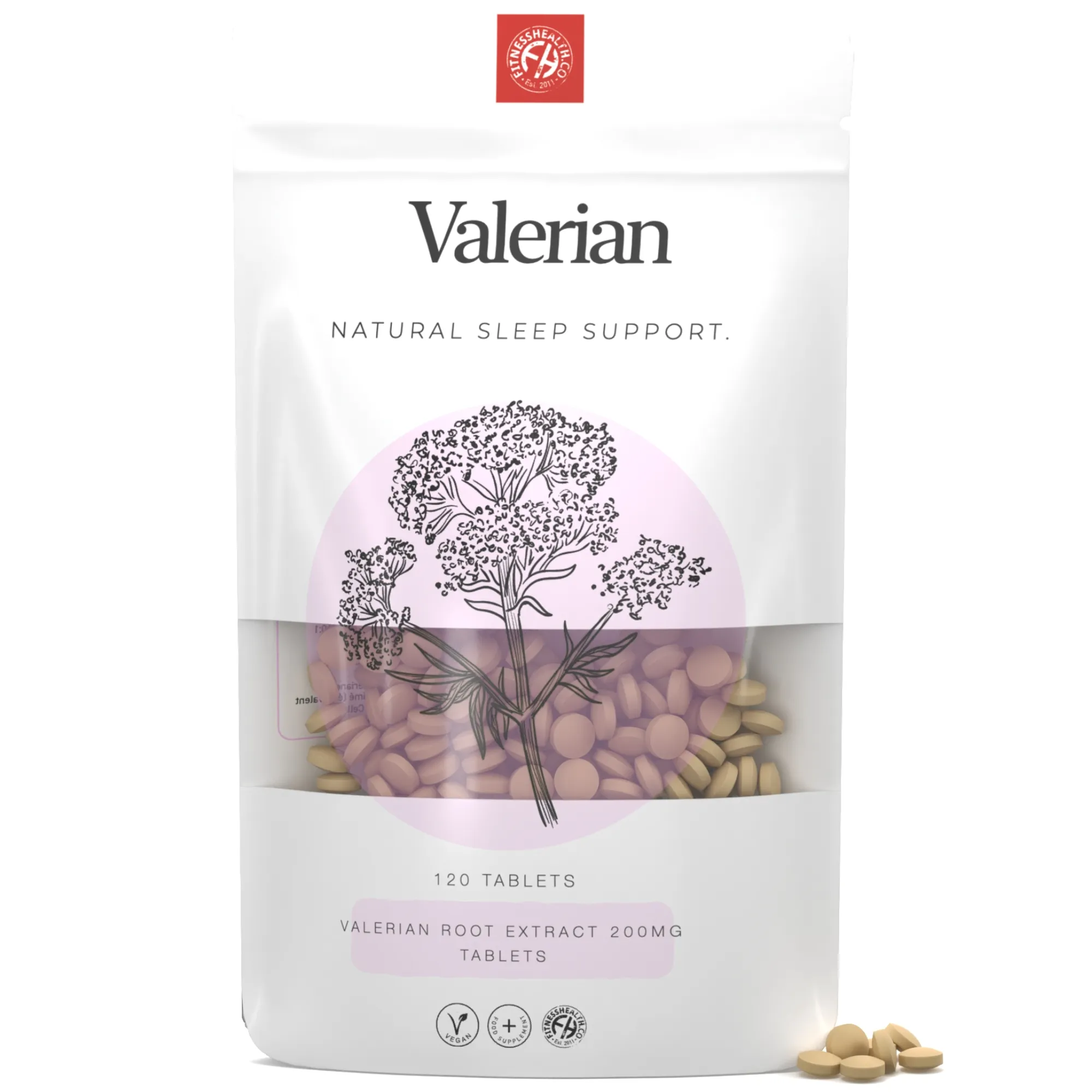 Valerian Extract Tablets 200mg - High Strength Vegan