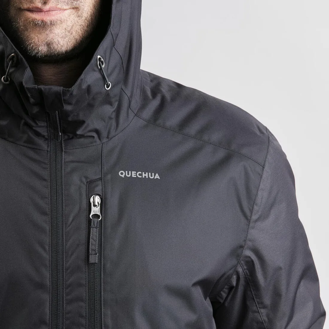 Veste de randonnée -10°C imperméable homme, NH500 noir