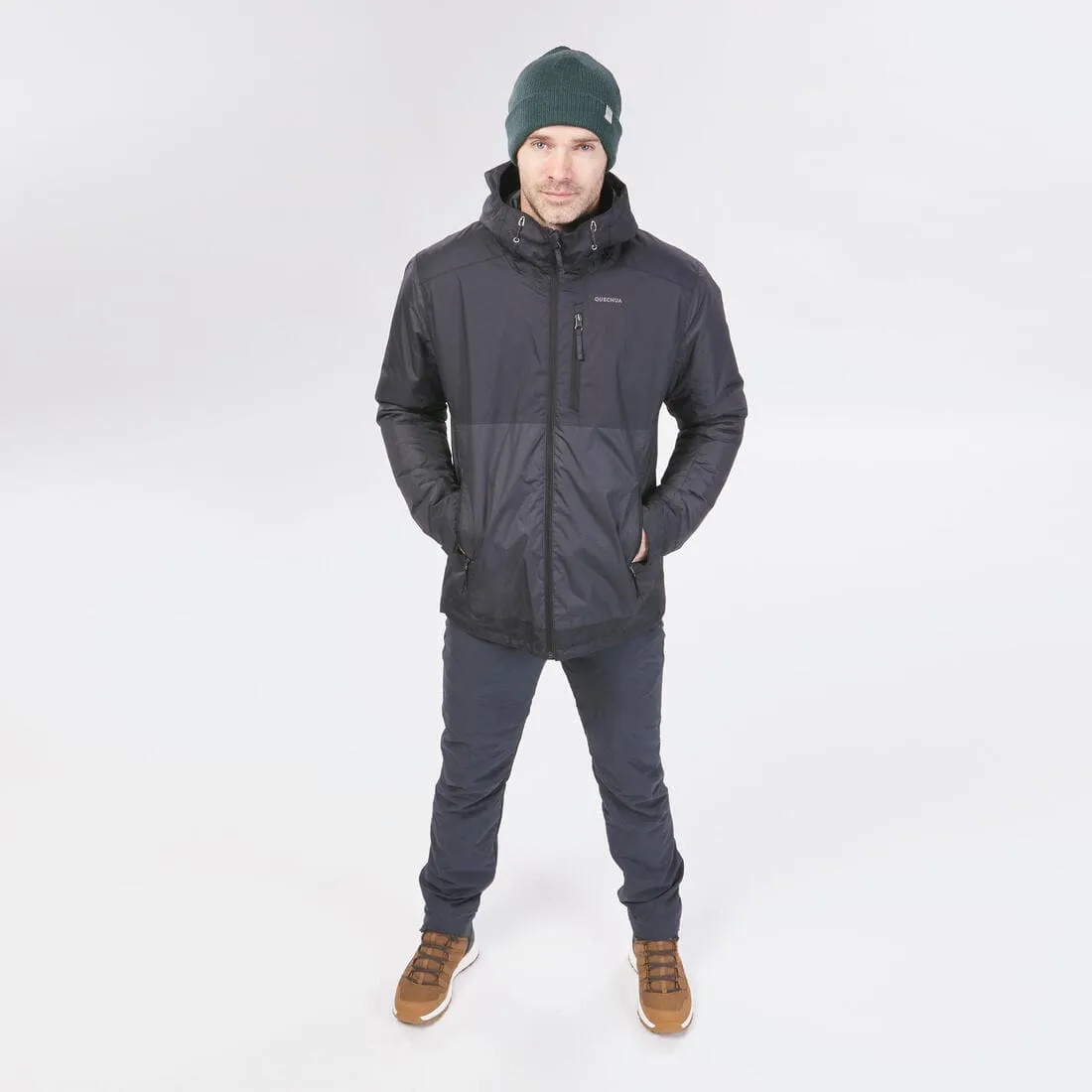 Veste de randonnée -10°C imperméable homme, NH500 noir