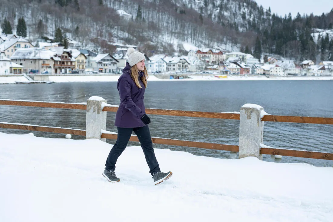 Veste de randonnée -5°C imperméable femme, NH100 violet