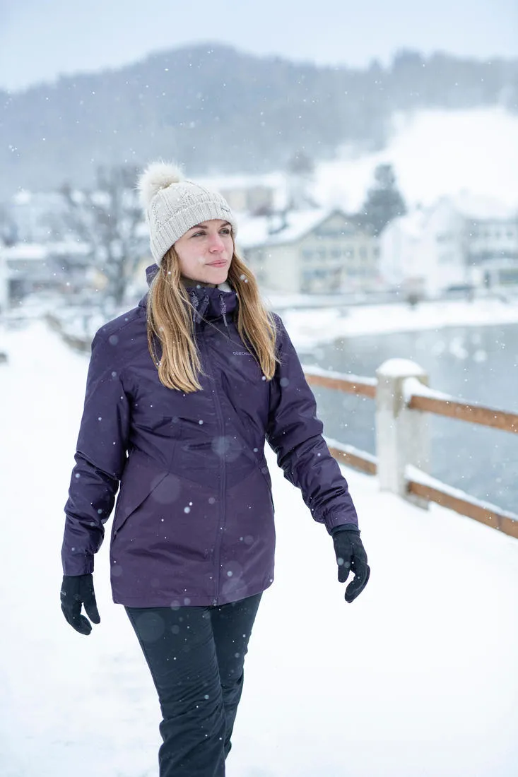 Veste de randonnée -5°C imperméable femme, NH100 violet