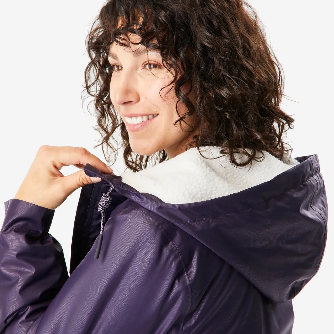 Veste de randonnée -5°C imperméable femme, NH100 violet