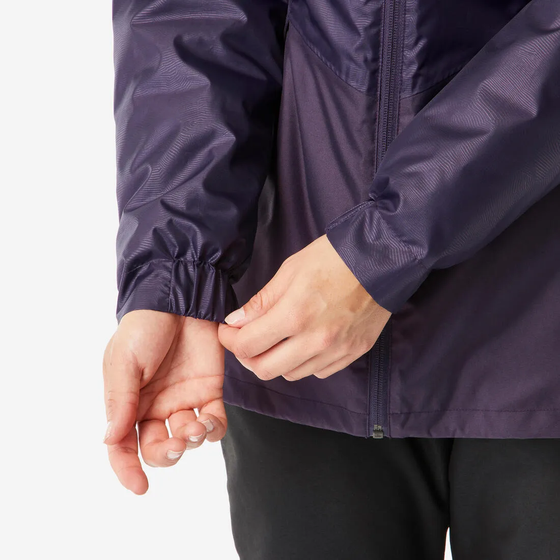 Veste de randonnée -5°C imperméable femme, NH100 violet