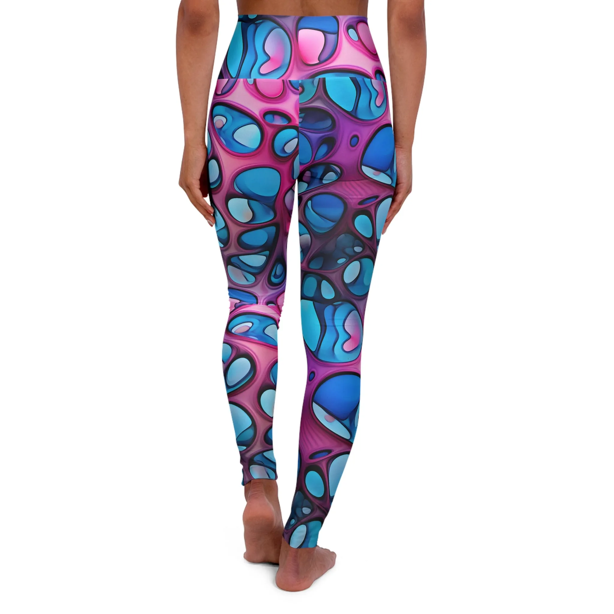 Vibrant High Waisted Yoga Leggings - Colorful Fitness Tights for Active Lifestyle