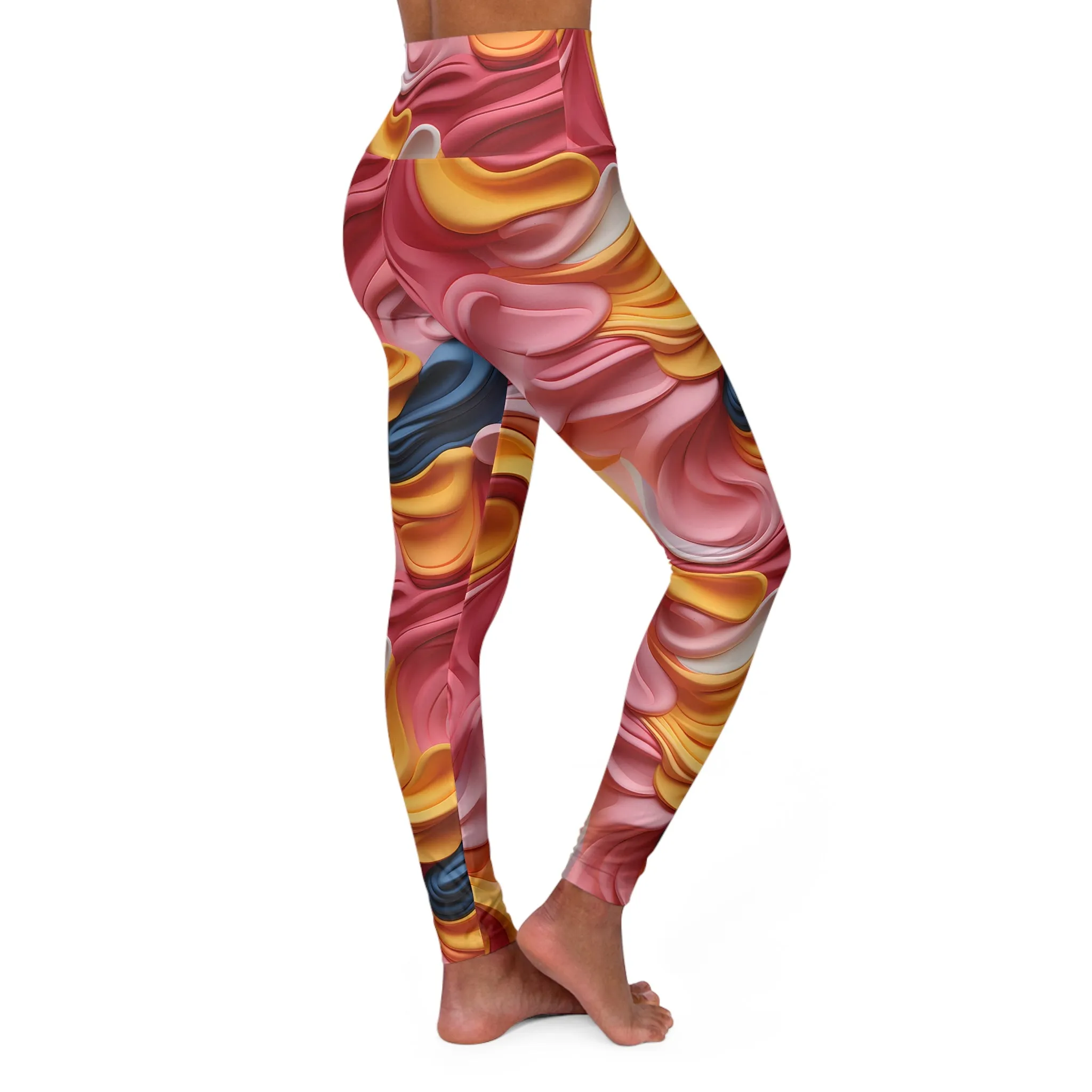 Vibrant High Waisted Yoga Leggings - Stylish Activewear for Comfort & Movement