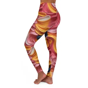 Vibrant High Waisted Yoga Leggings - Stylish Activewear for Comfort & Movement