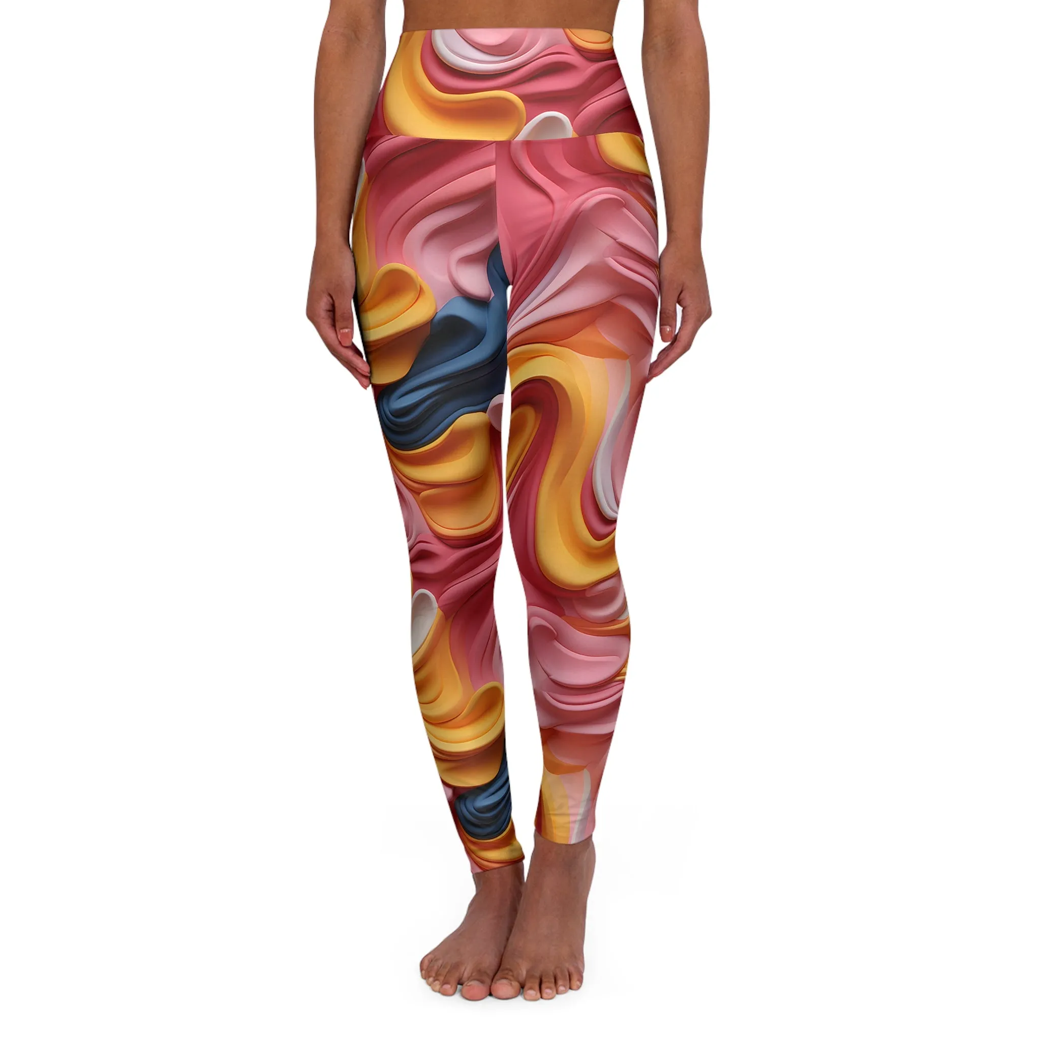Vibrant High Waisted Yoga Leggings - Stylish Activewear for Comfort & Movement