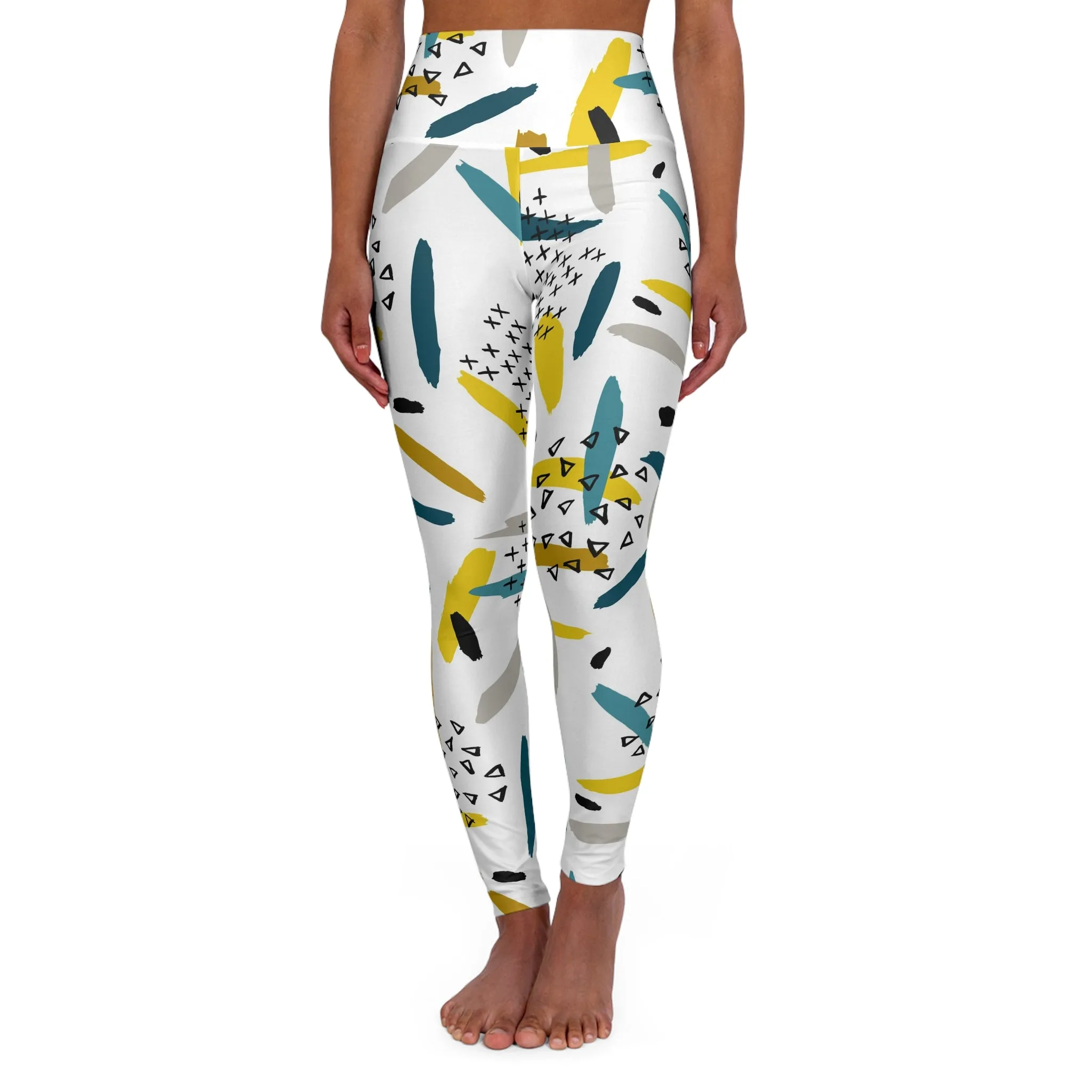 Vibrant High Waisted Yoga Leggings – Stylish Activewear for Fitness Enthusiasts
