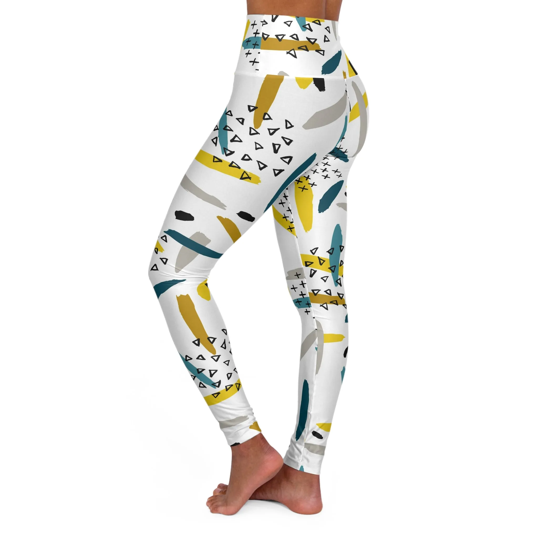 Vibrant High Waisted Yoga Leggings – Stylish Activewear for Fitness Enthusiasts