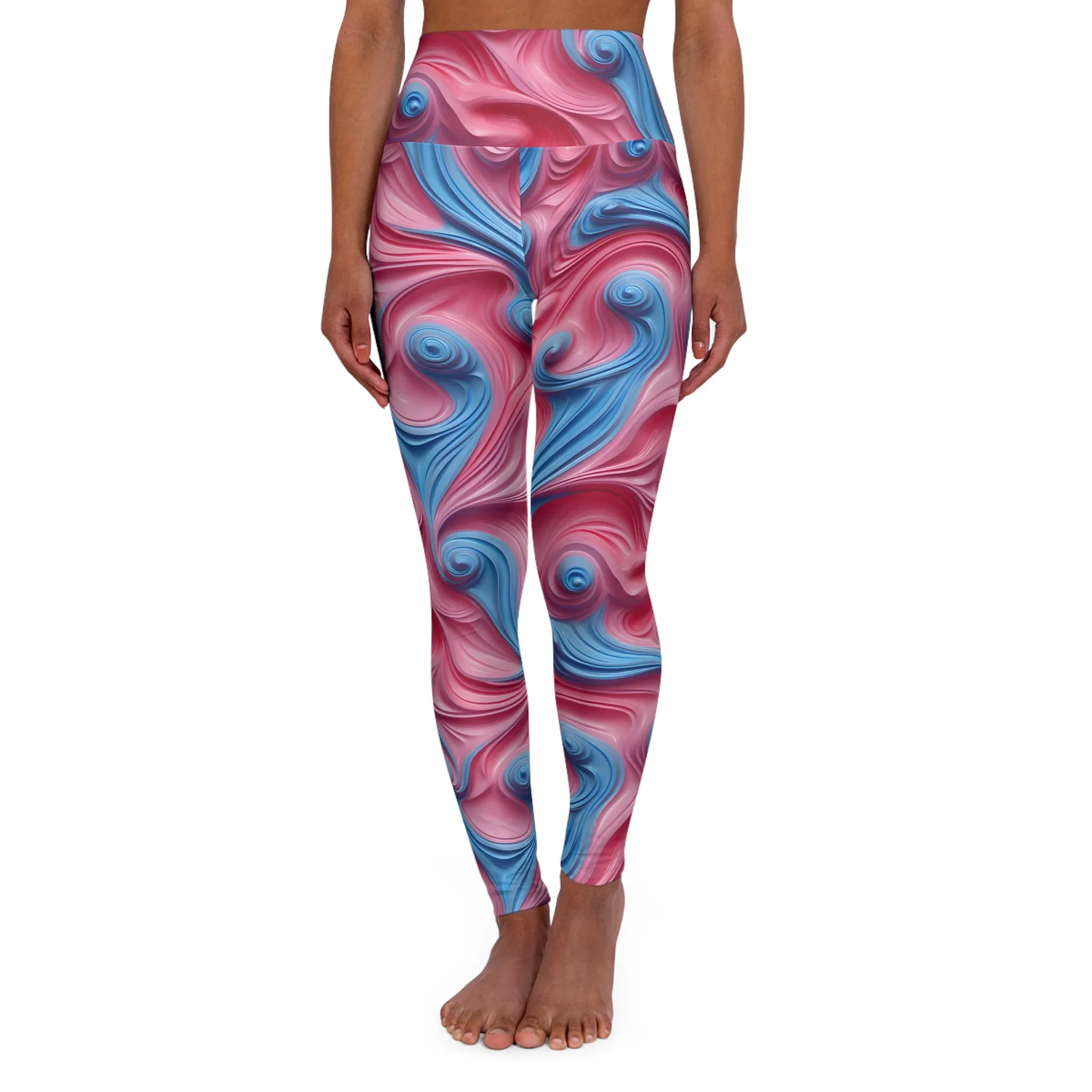 Vibrant Swirl High Waisted Yoga Leggings for Active Lifestyles