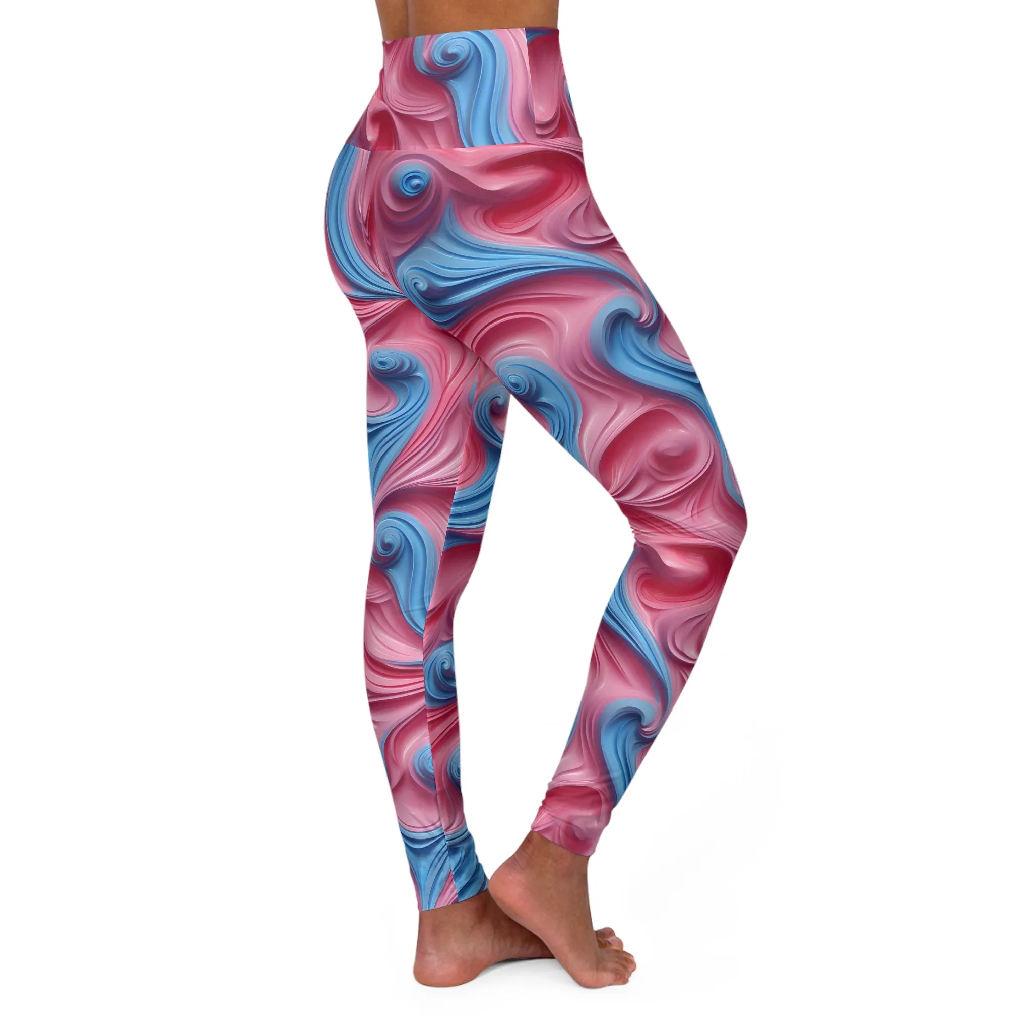 Vibrant Swirl High Waisted Yoga Leggings for Active Lifestyles