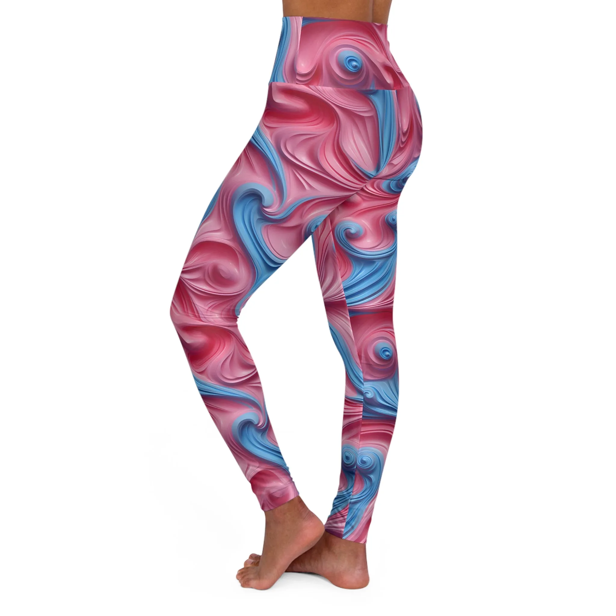 Vibrant Swirl High Waisted Yoga Leggings for Active Lifestyles