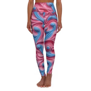 Vibrant Swirl High Waisted Yoga Leggings for Active Lifestyles