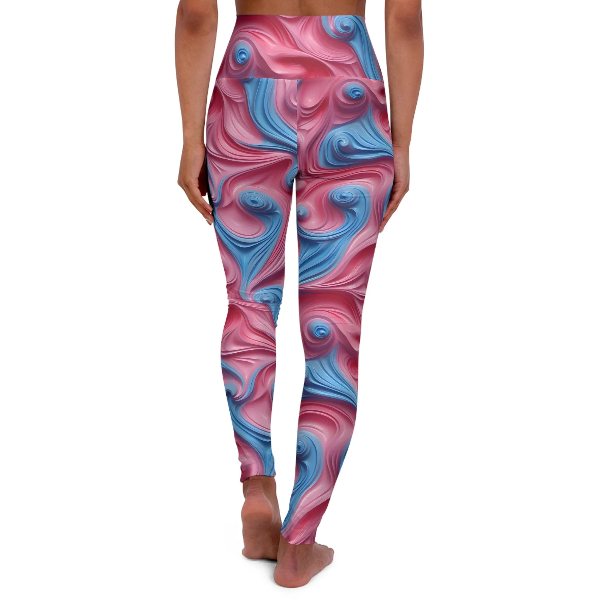 Vibrant Swirl High Waisted Yoga Leggings for Active Lifestyles