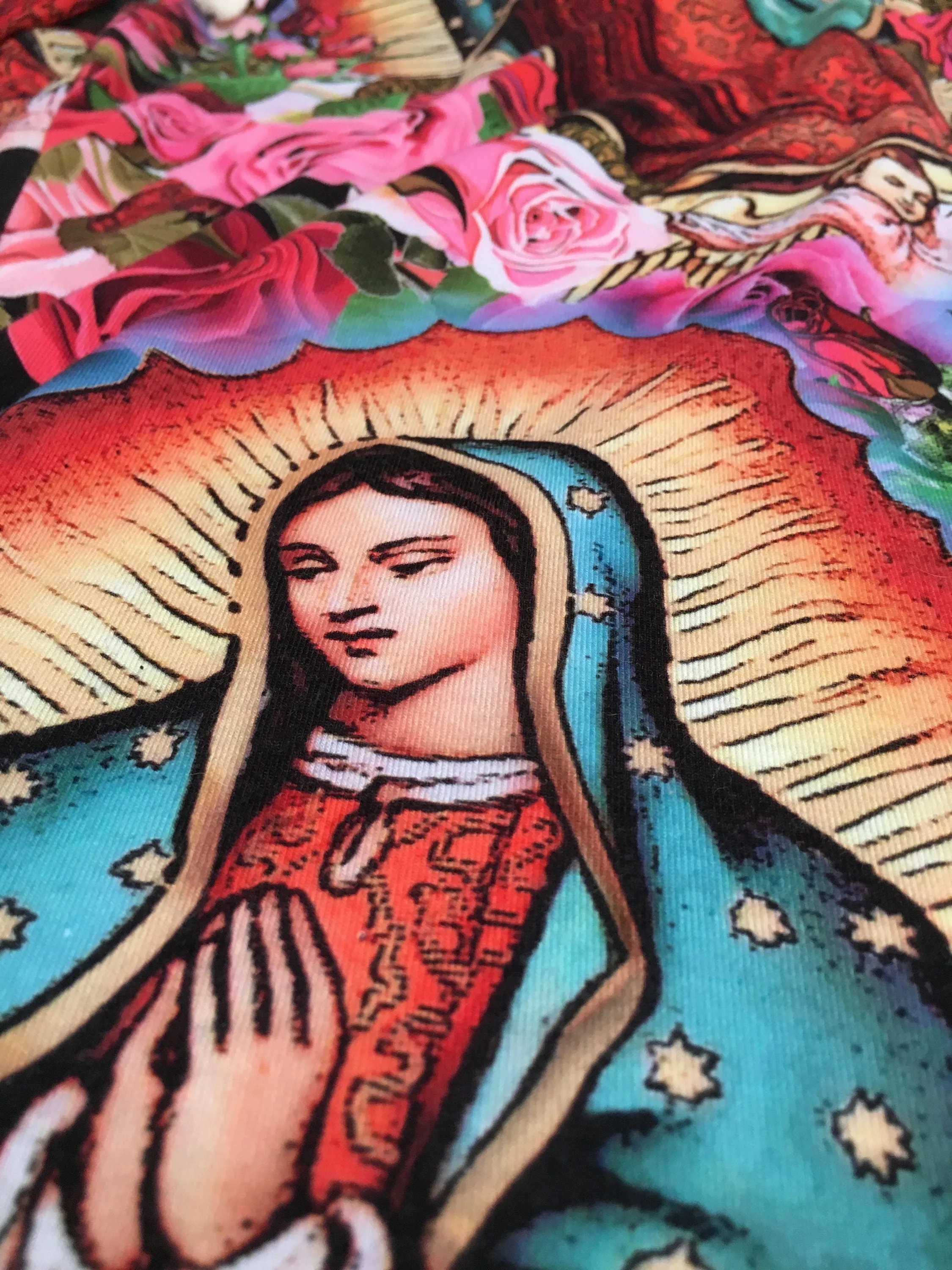 Virgin Mary of Guadalupe, Our Lady of Guadalupe Fabric By The Yard