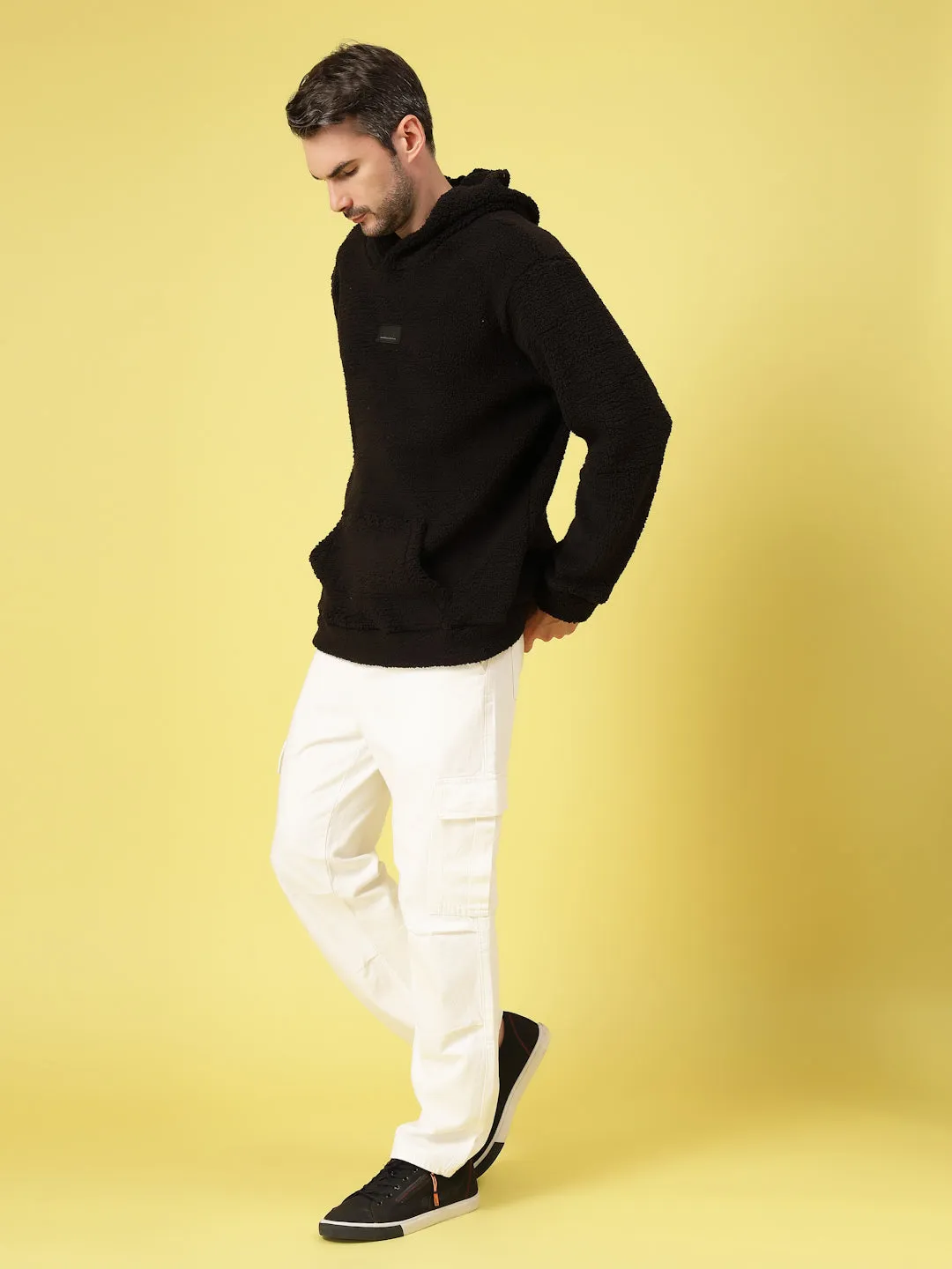 Warm Hooded Sherpa Sweatshirt