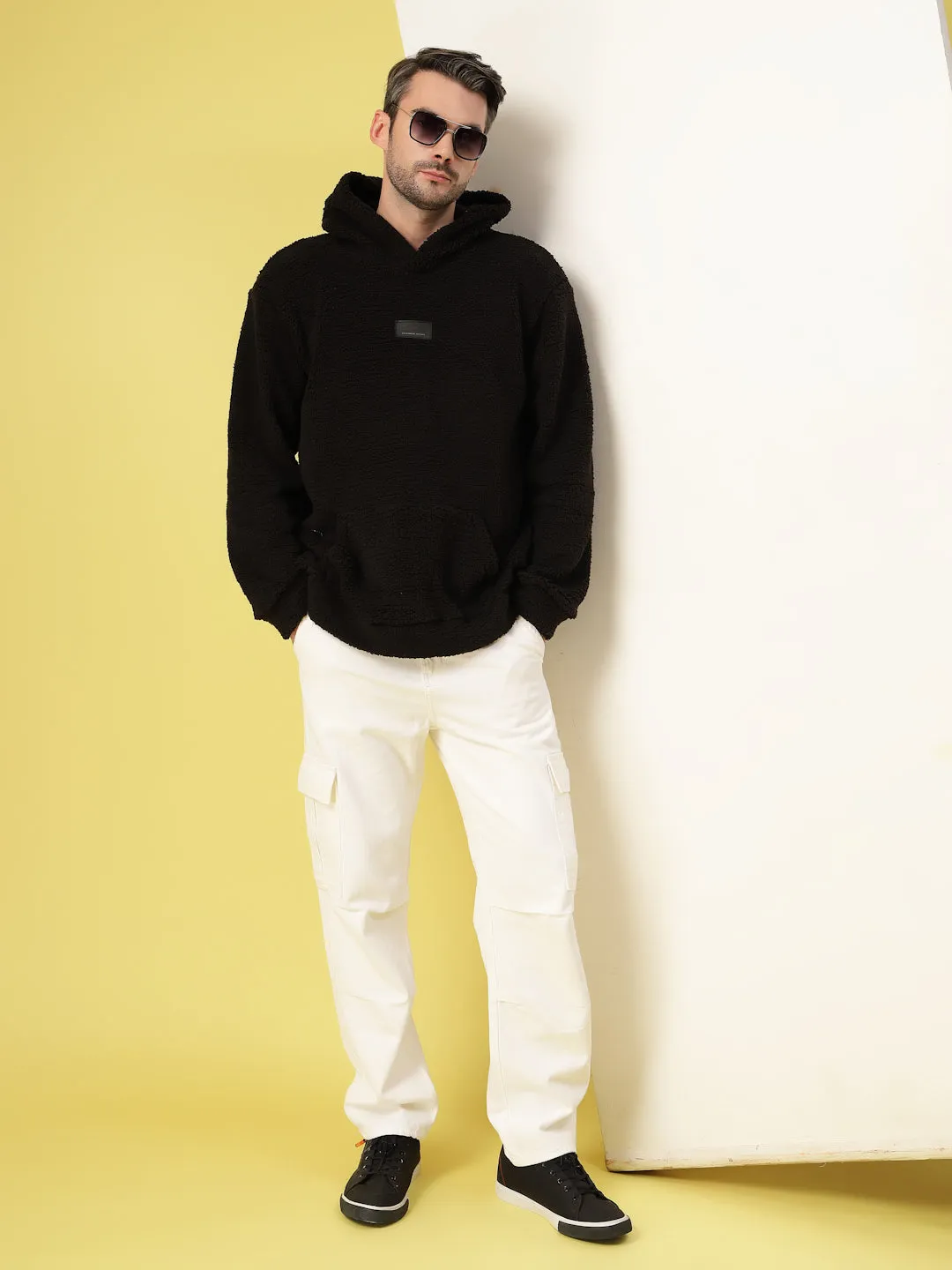 Warm Hooded Sherpa Sweatshirt