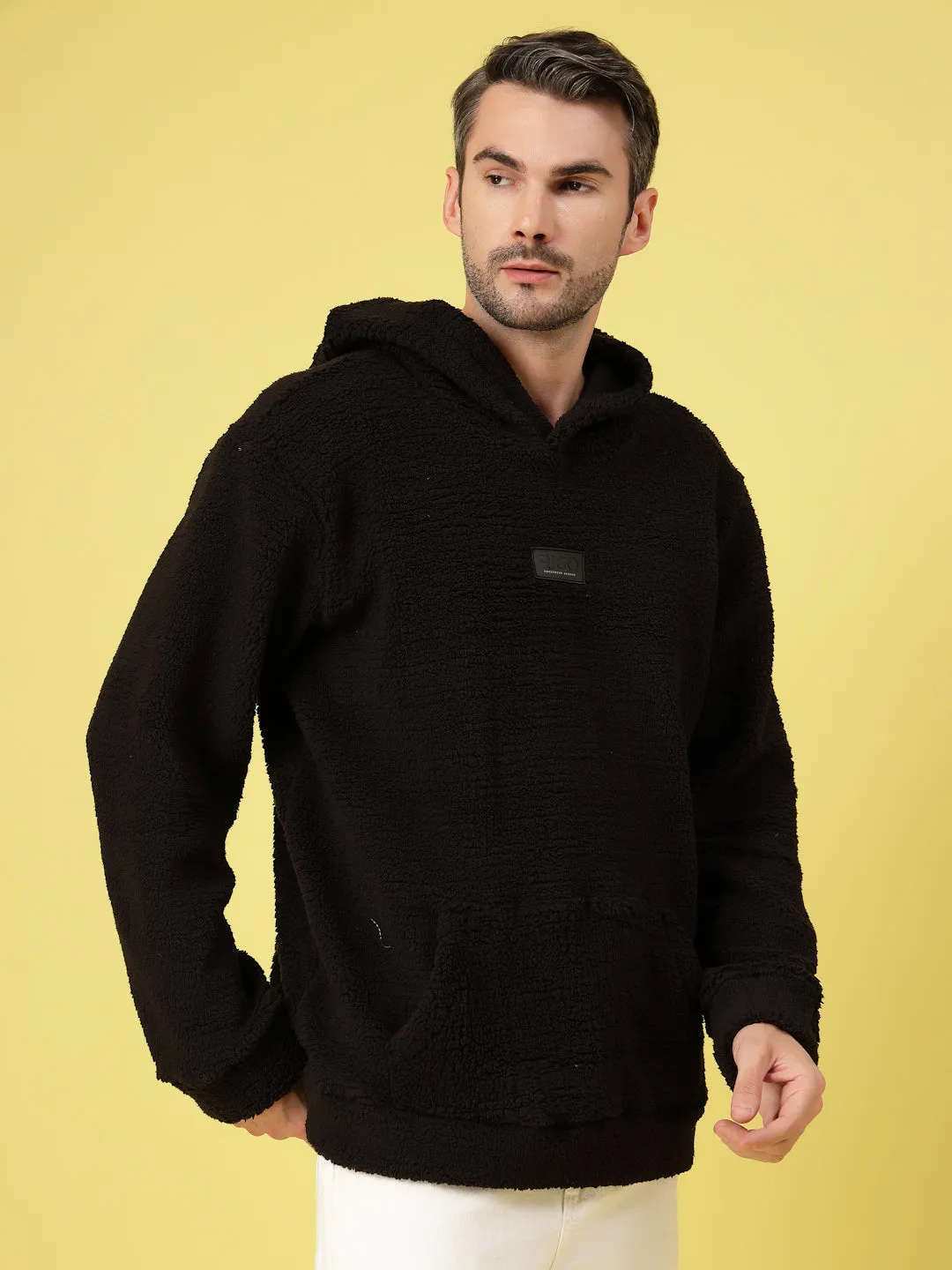 Warm Hooded Sherpa Sweatshirt