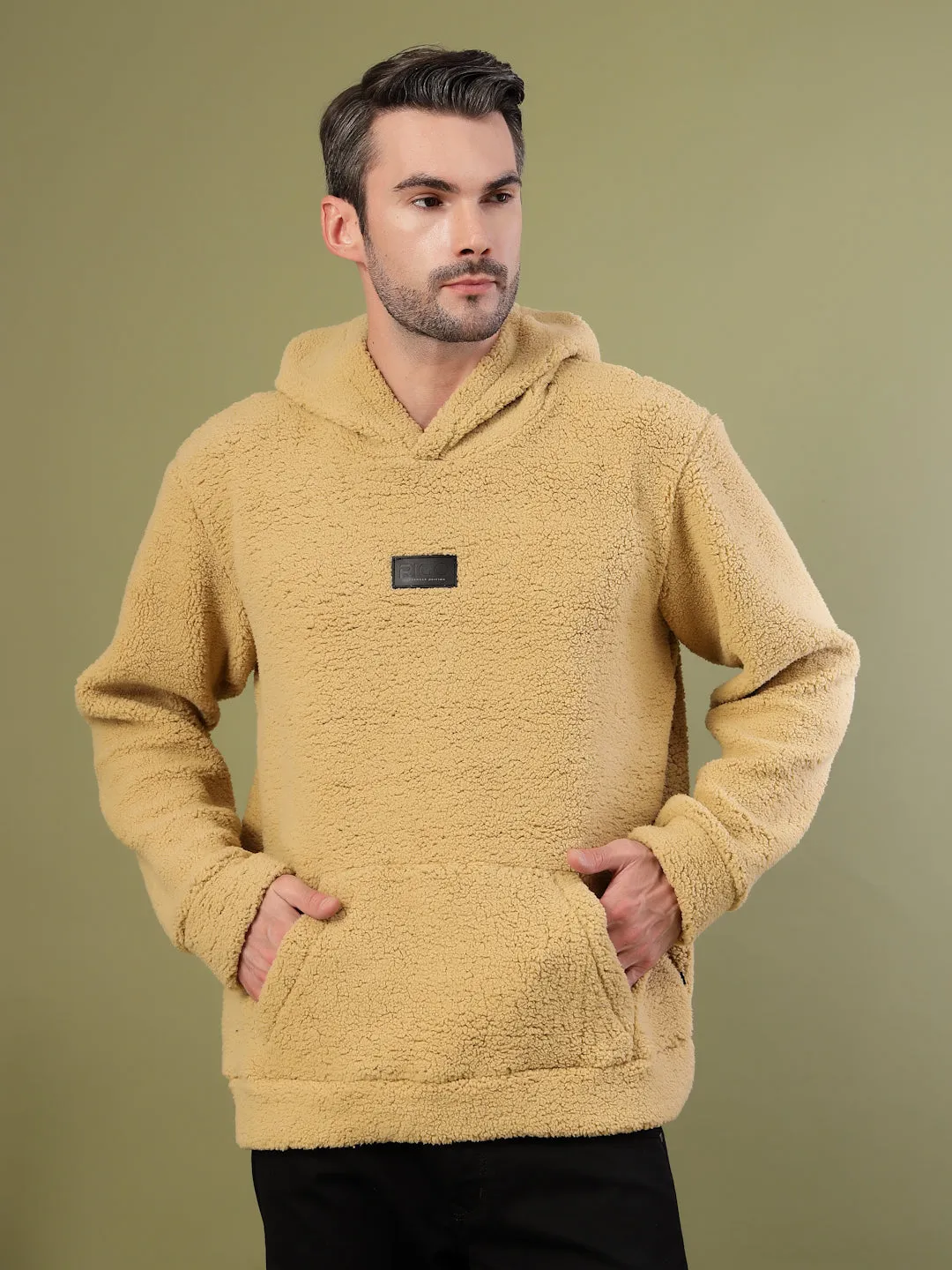 Warm Hooded Sherpa Sweatshirt