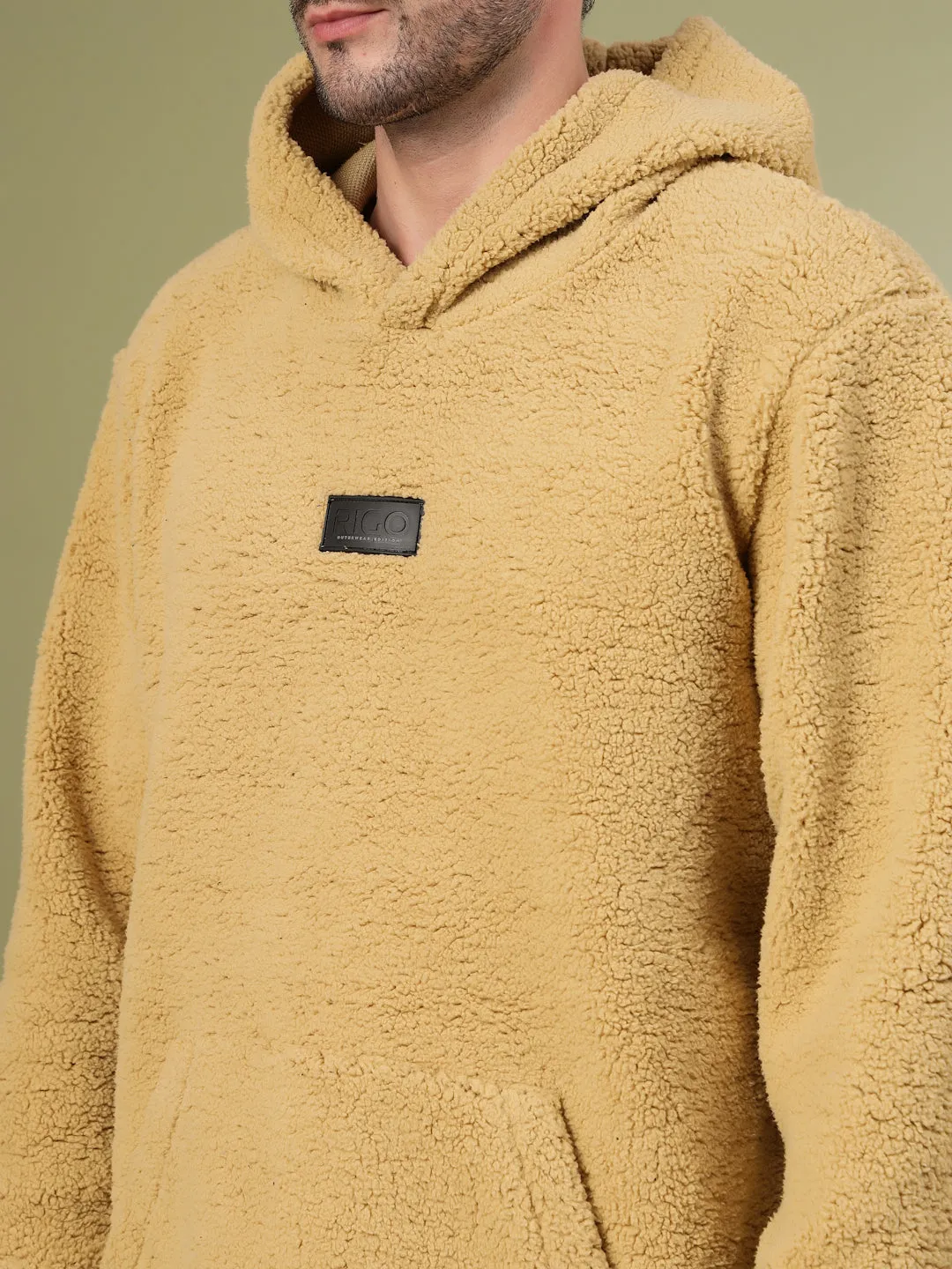 Warm Hooded Sherpa Sweatshirt