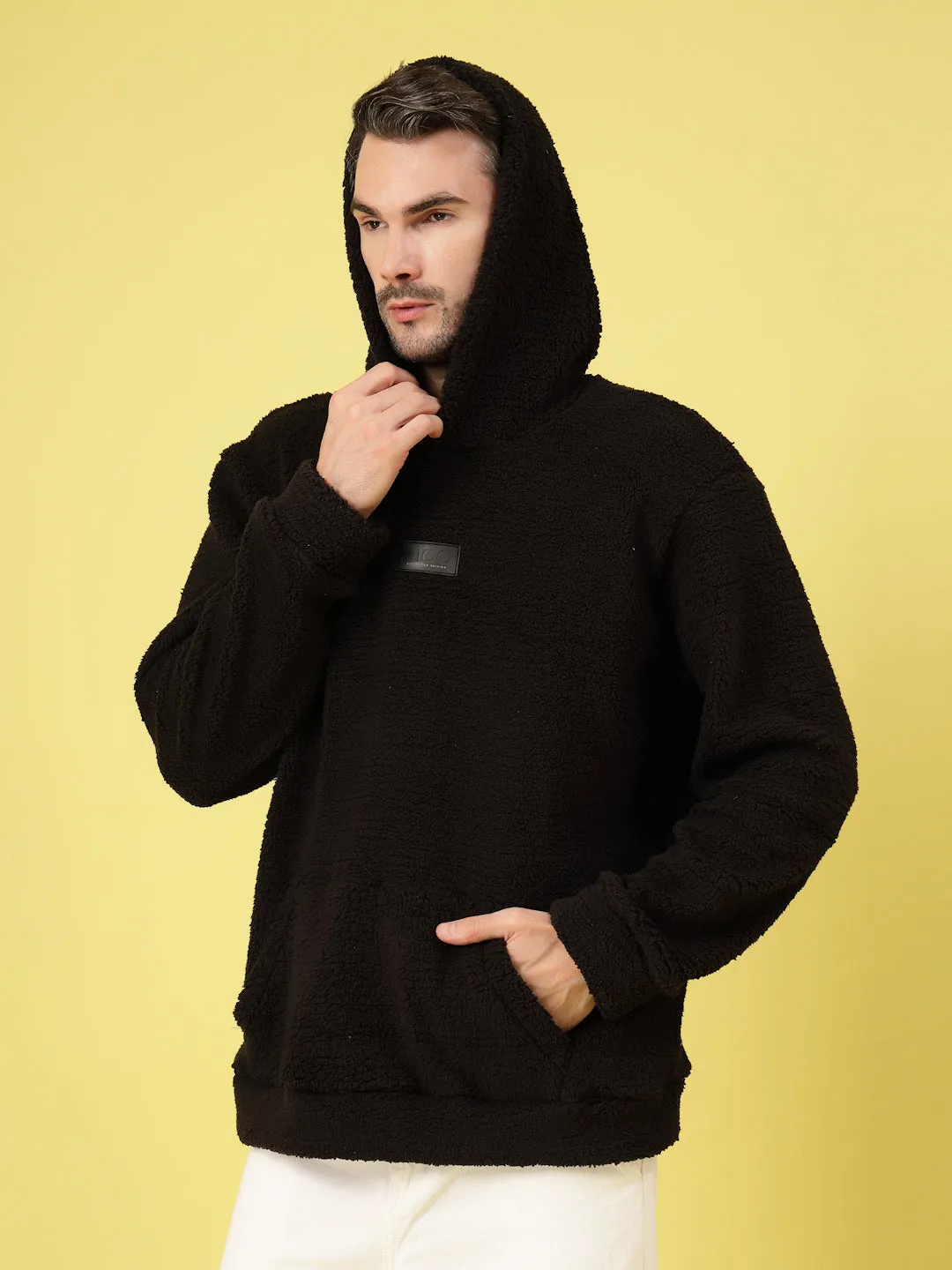 Warm Hooded Sherpa Sweatshirt