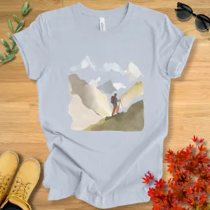 Watercolor Male Hiker T-Shirt