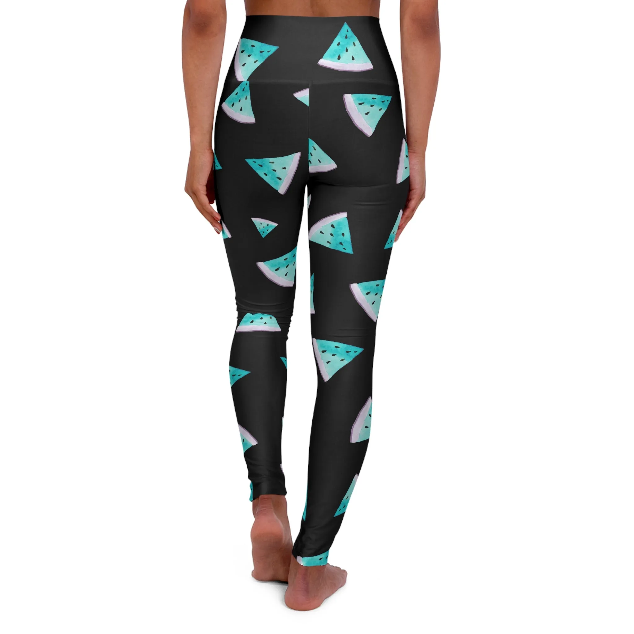 Watermelon Print High Waisted Yoga Leggings for Active Lifestyle