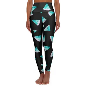 Watermelon Print High Waisted Yoga Leggings for Active Lifestyle