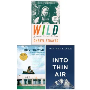 Wild A Journey from Lost to Found, Into the Wild, Into Thin Air 3 Books Collection Set