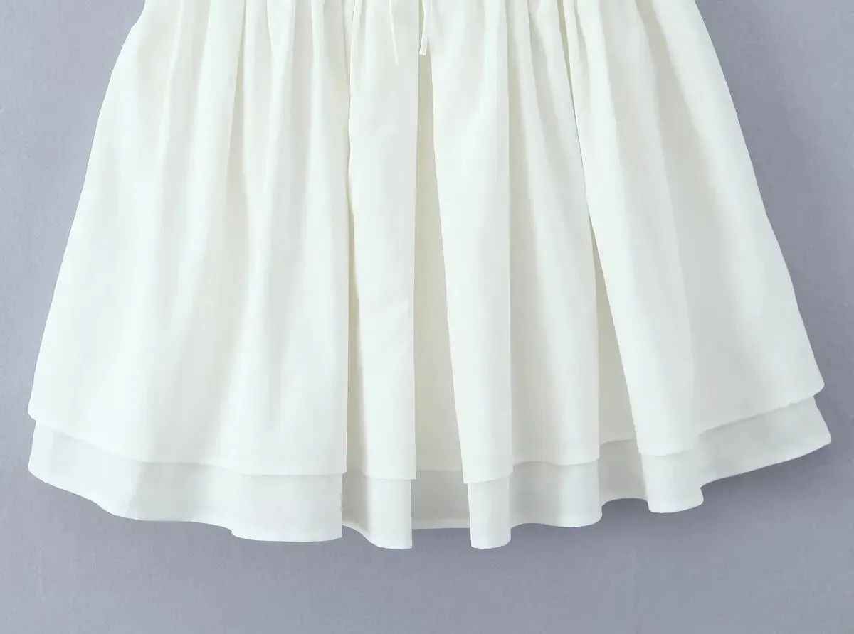 Withered 2025 Summer Womens Dresses Evening Dresses Cotton Tank Dresses Vestidos French Strap Hollow Sleeveless Dresses