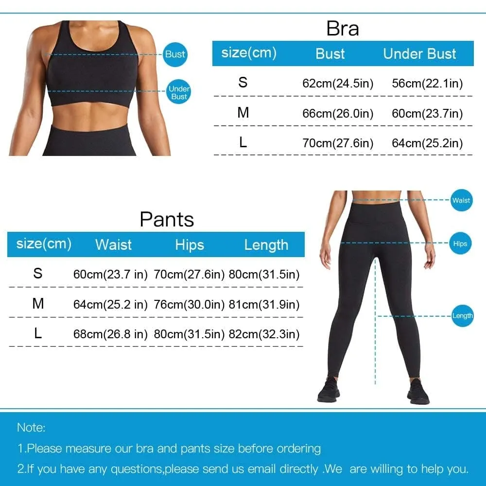 WodoWei Women 2 Piece Workout Outfits Sports Bra Seamless Leggings Yoga Gym Activewear Set (YO610-Green Marl)