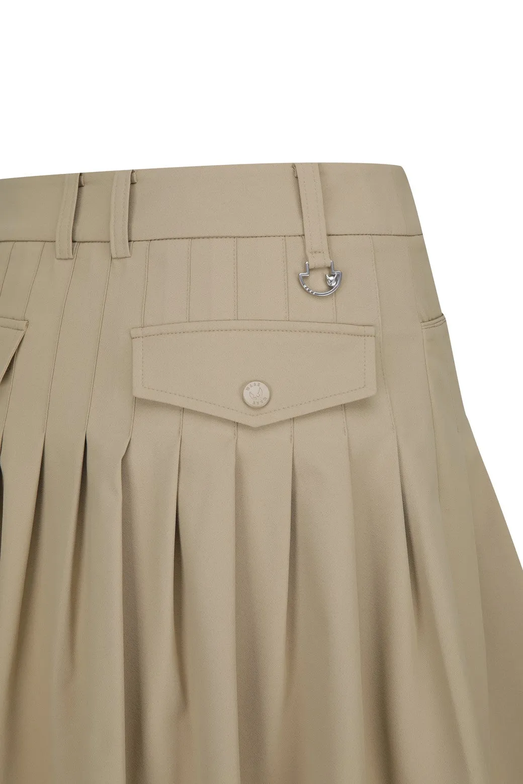 Women Athletic A-line gather Skort Brown