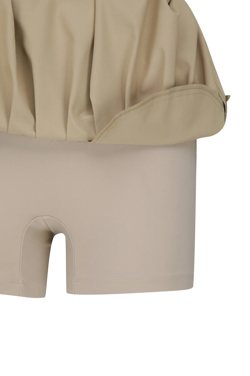 Women Athletic A-line gather Skort Brown
