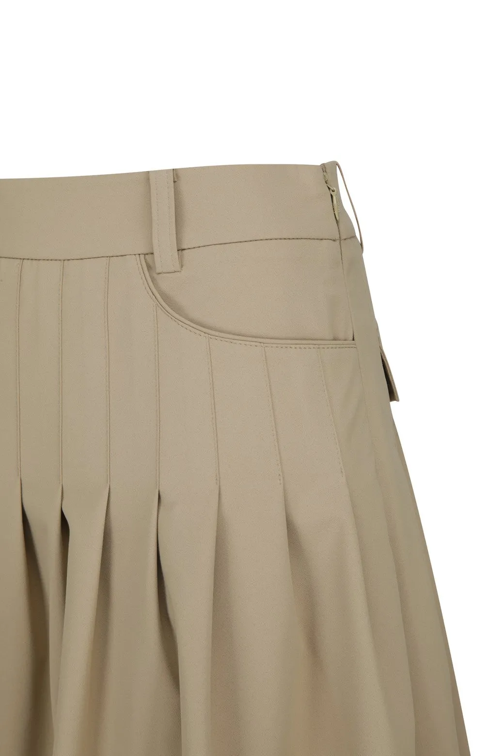 Women Athletic A-line gather Skort Brown