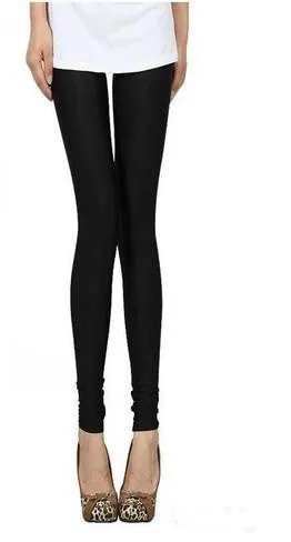 Women Slim spandex Leggings Solid Candy Color Neon Leggings Adventure Time Skinny High Elastic female Pants & soft legins