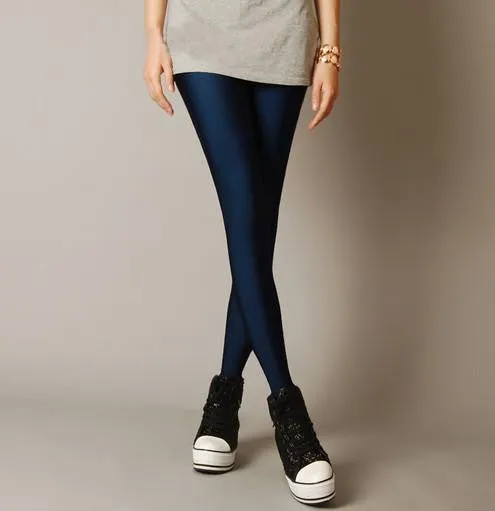 Women Slim spandex Leggings Solid Candy Color Neon Leggings Adventure Time Skinny High Elastic female Pants & soft legins