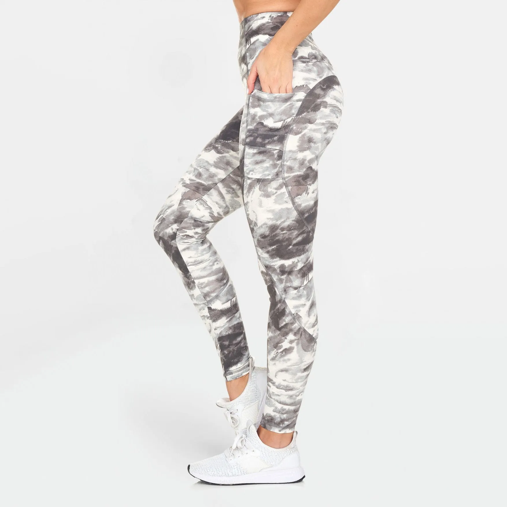 Women's Active High Rise Printed Leggings with Pockets