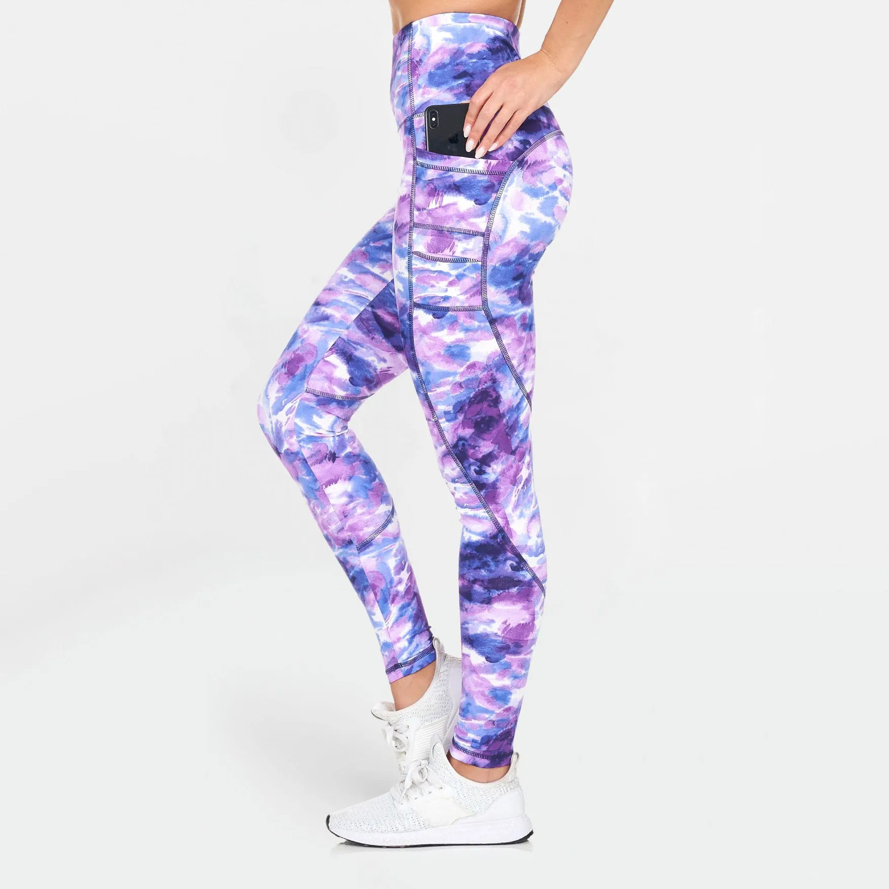 Women's Active High Rise Printed Leggings with Pockets