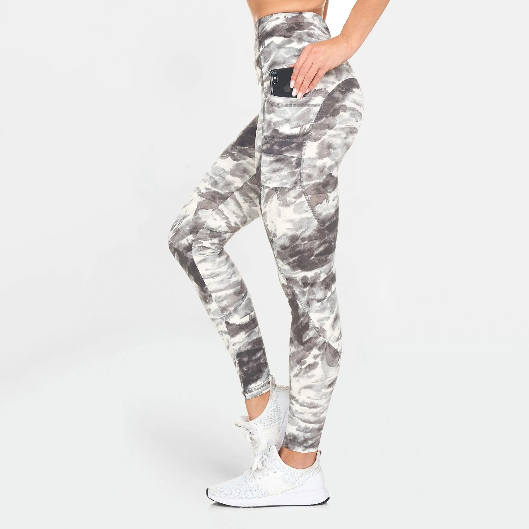 Women's Active High Rise Printed Leggings with Pockets