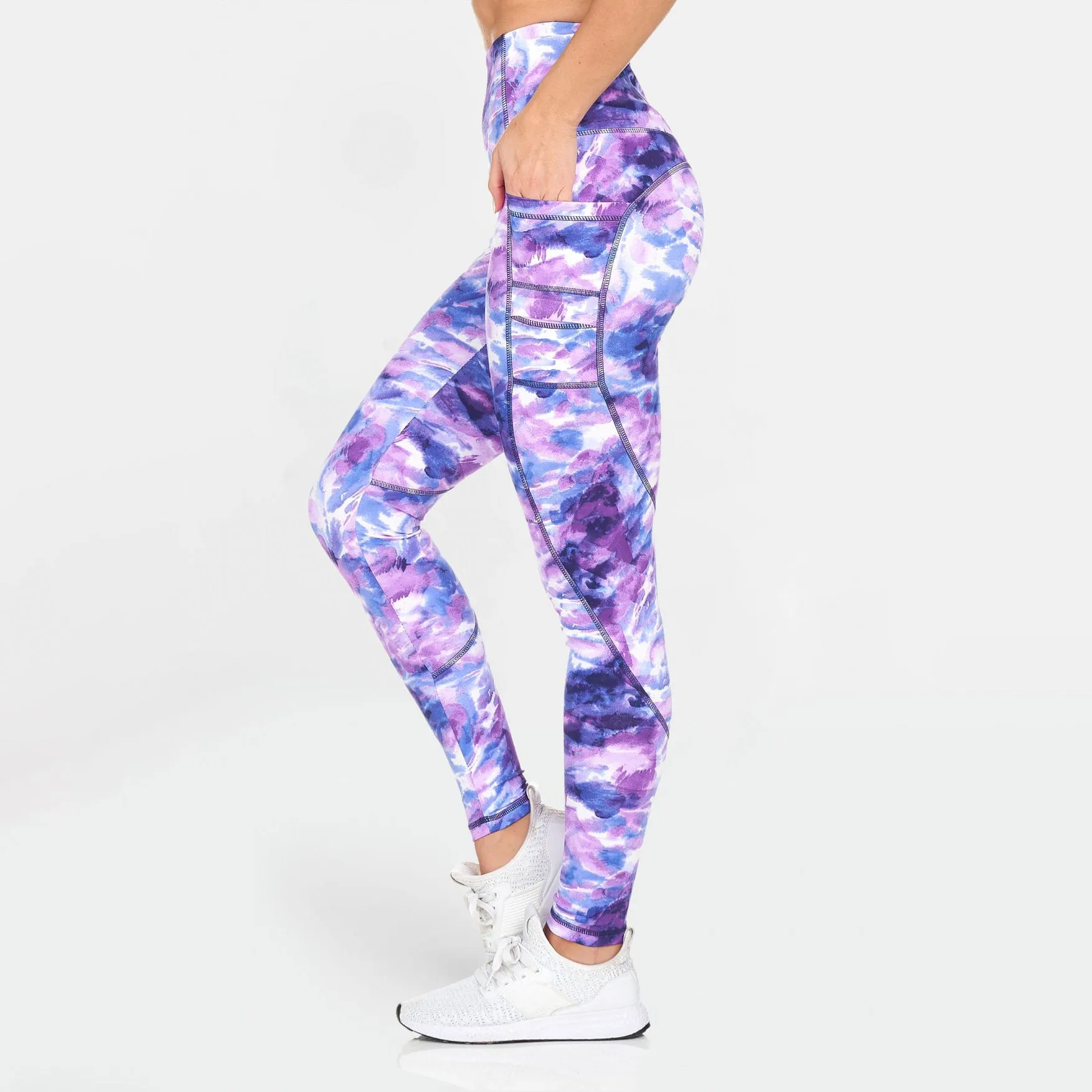 Women's Active High Rise Printed Leggings with Pockets
