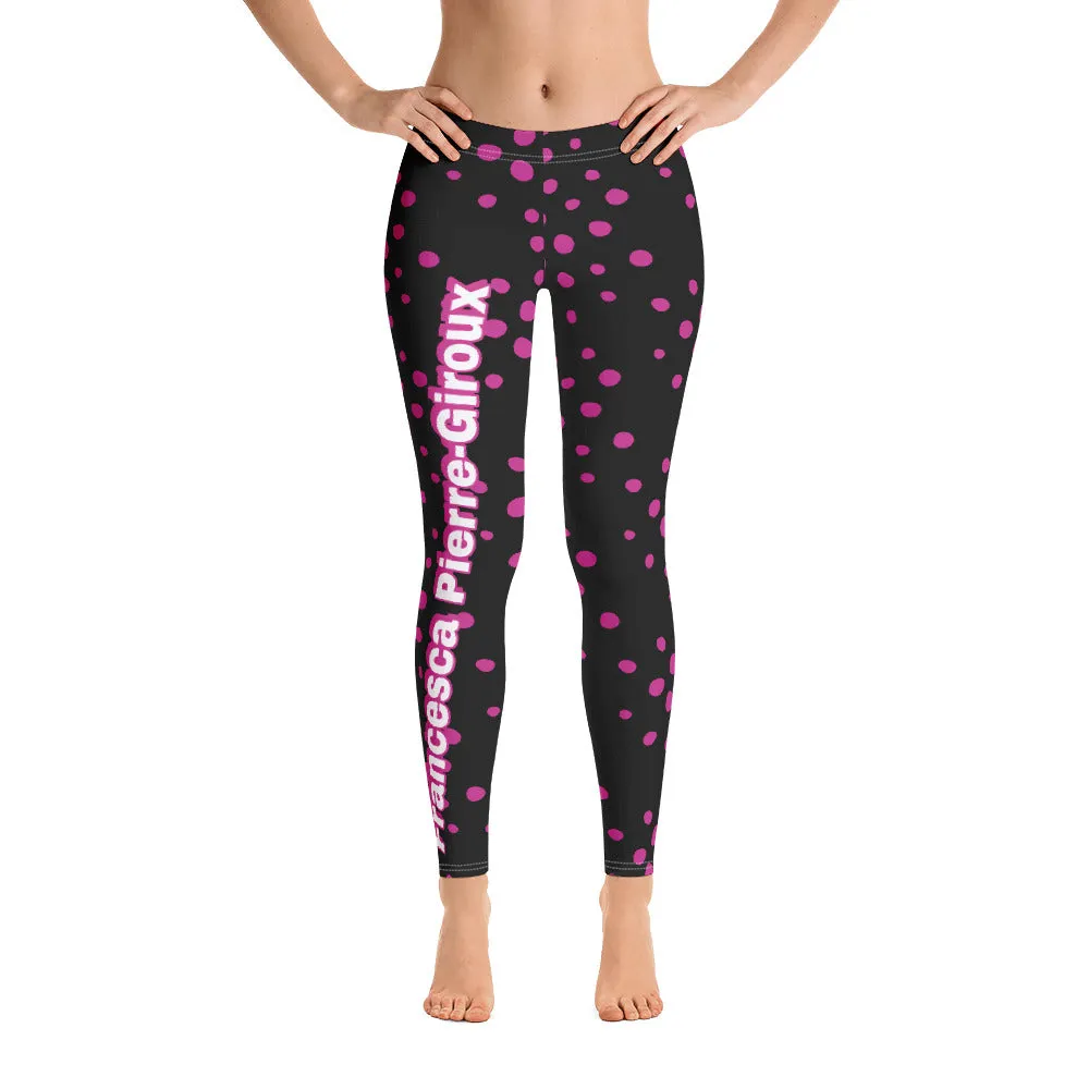 Women's Francesa Pierre-Giroux pooka dots yoga Leggings for exercise and fitness